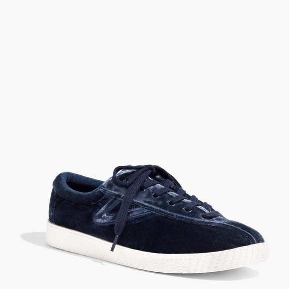 Madewell Navy Velvet Sneakers - Picture 3 of 8